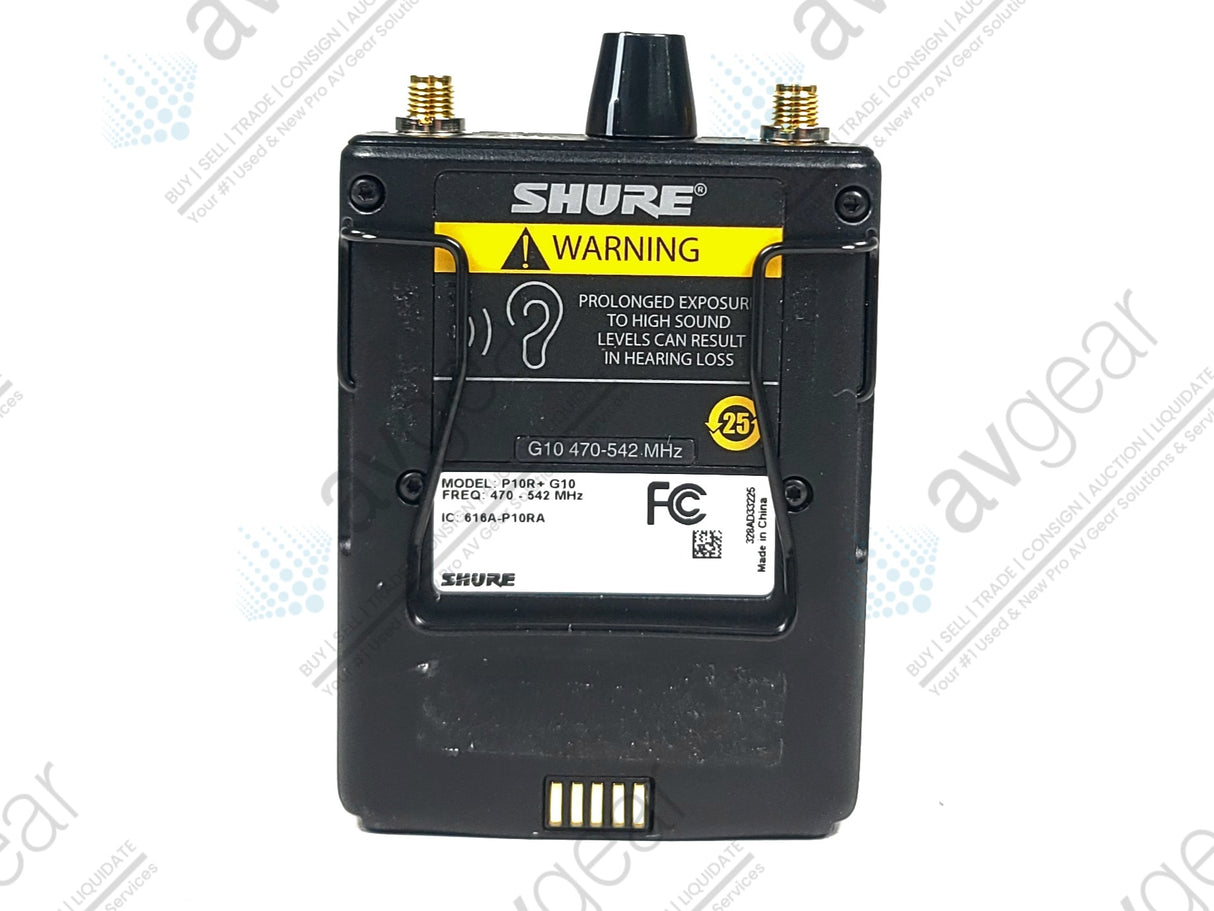 Shure P10R+ Diversity bodypack receiver (G10 Band: 470-542 MHz)
