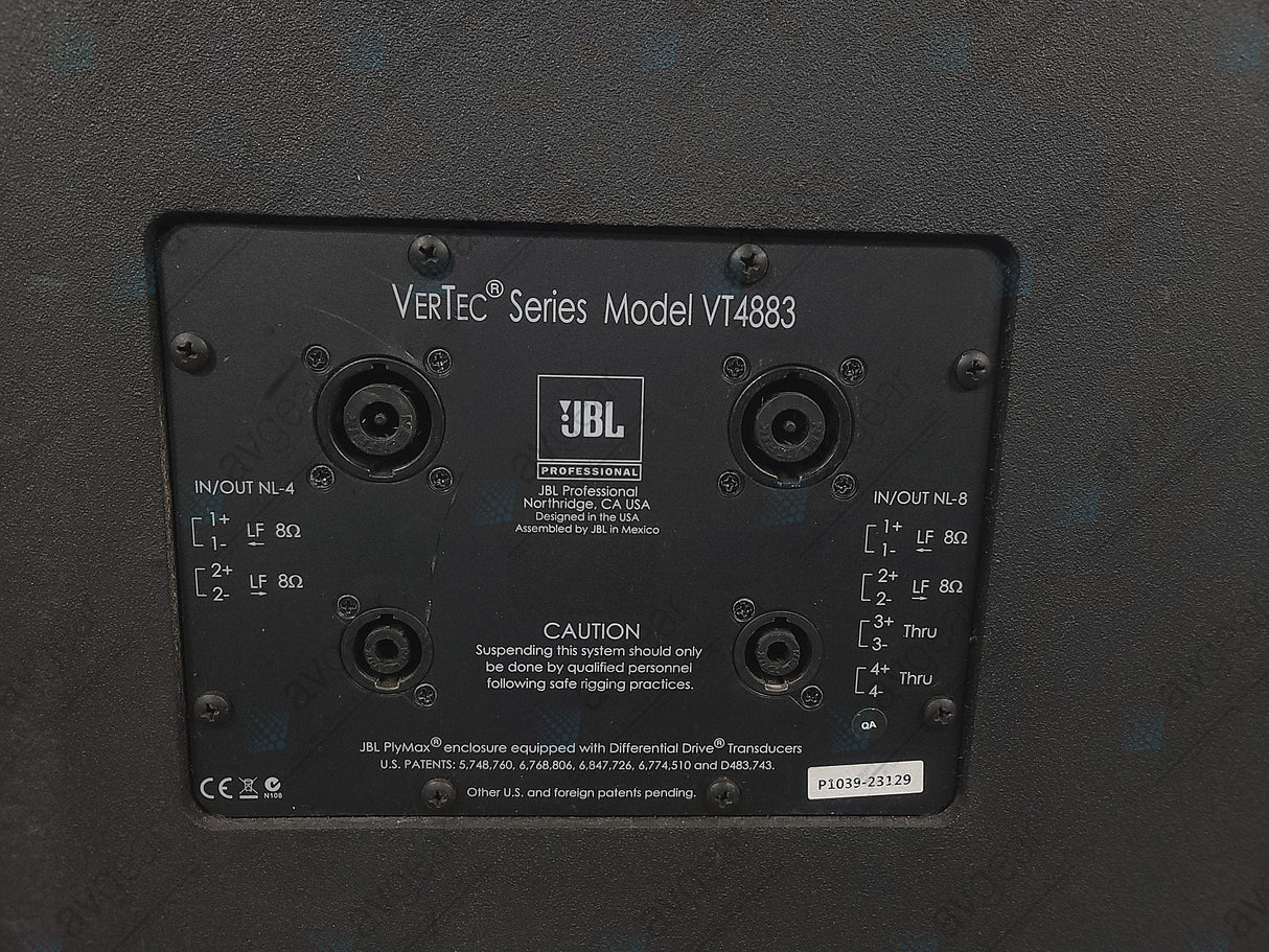 JBL VT4883 Subcompact Dual 12" Cardioid-Arrayable Subwoofer in Rotomolded Vertec Transporter Road Case