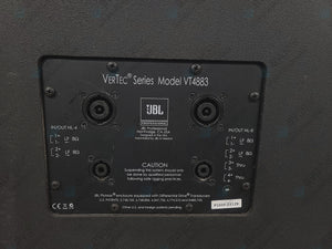 JBL VT4883 Subcompact Dual 12" Cardioid-Arrayable Subwoofer in Rotomolded Vertec Transporter Road Case
