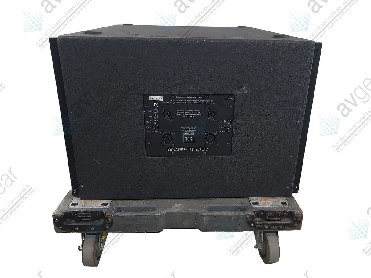 JBL VT4883 Subcompact Dual 12" Cardioid-Arrayable Subwoofer in Rotomolded Vertec Transporter Road Case