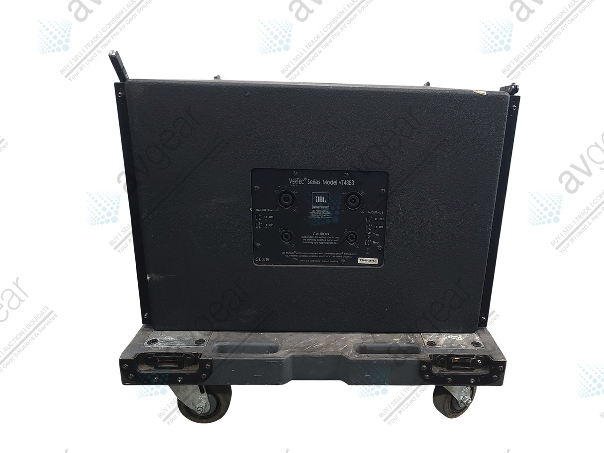 JBL VT4883 Subcompact Dual 12" Cardioid-Arrayable Subwoofer in Rotomolded Vertec Transporter Road Case