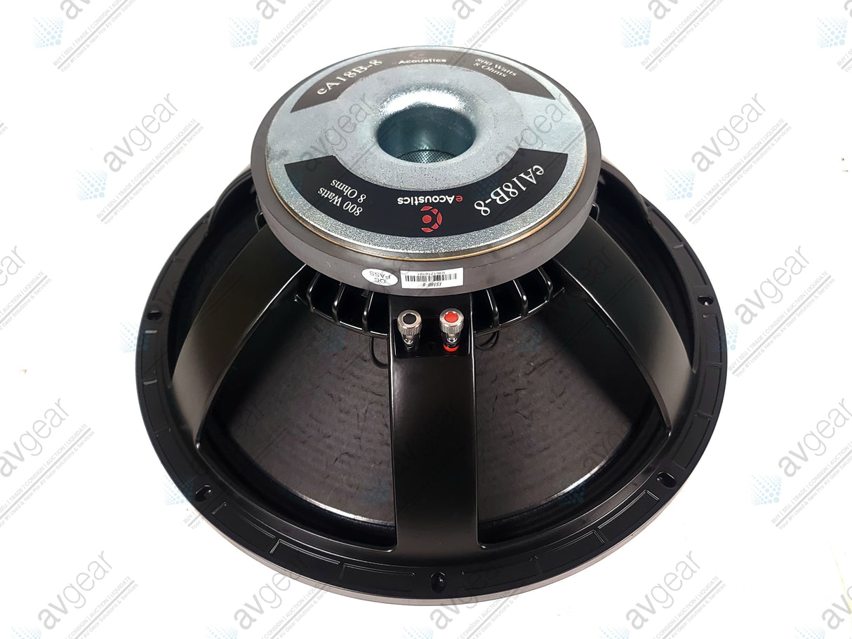eAcoustics eA18B-8 800W 18 Inch Woofer in Open Box