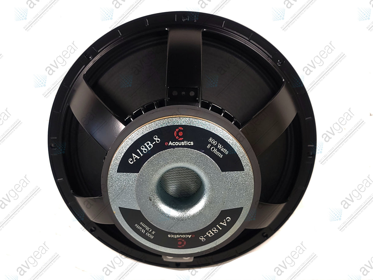 eAcoustics eA18B-8 800W 18 Inch Woofer in Open Box