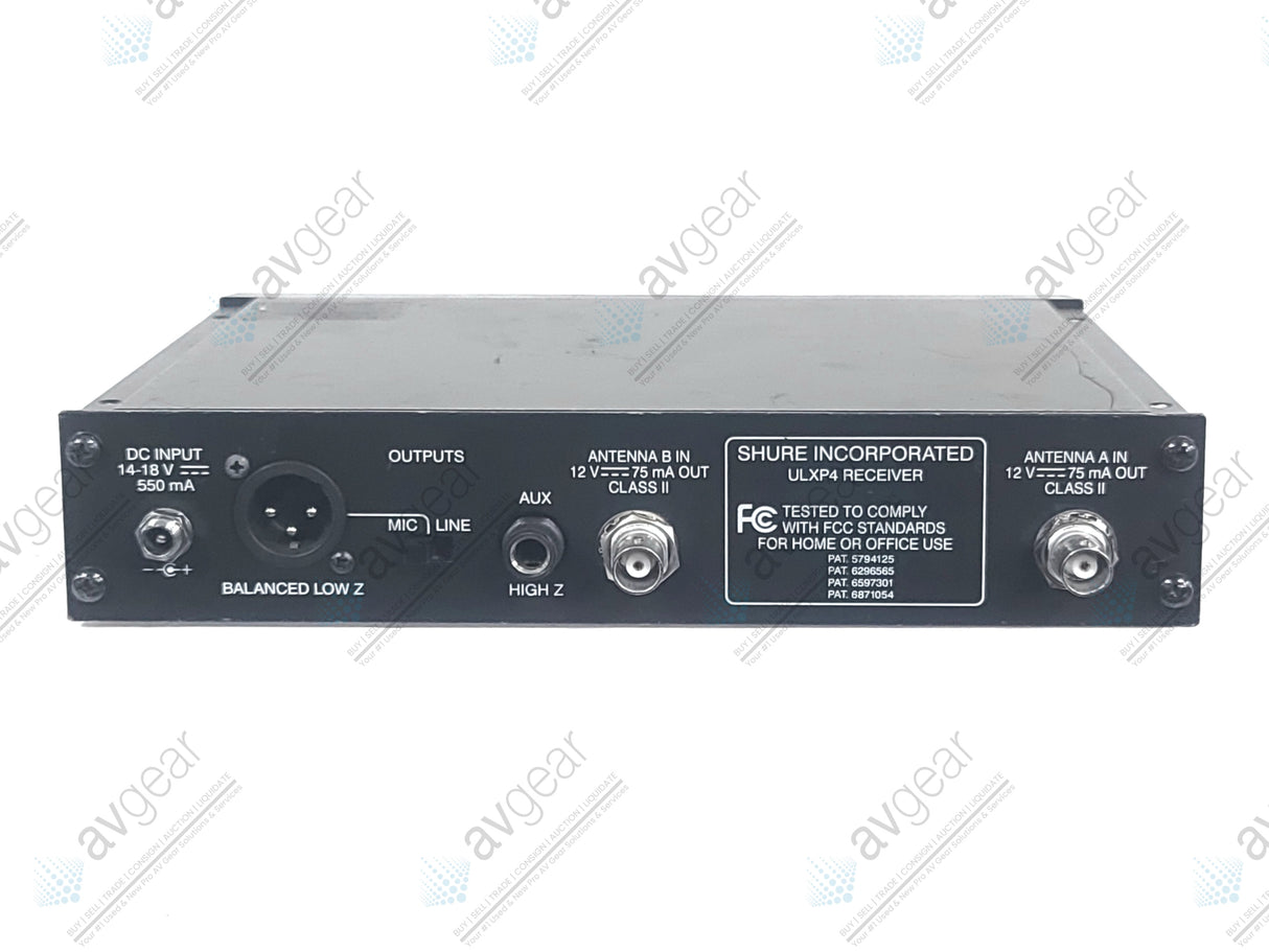 Shure ULXP4 Wireless Receiver Kit (G3: 470-506MHz) w/ Accessories in Pelican 1490 Case