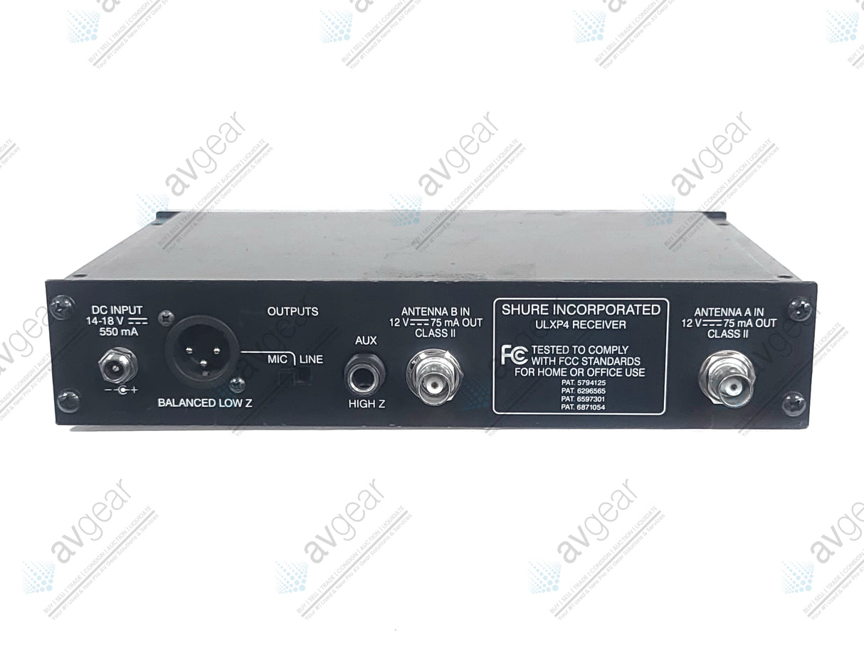 Shure ULXP4 Wireless Receiver Kit (G3: 470-506MHz) w/ Accessories in Pelican 1490 Case