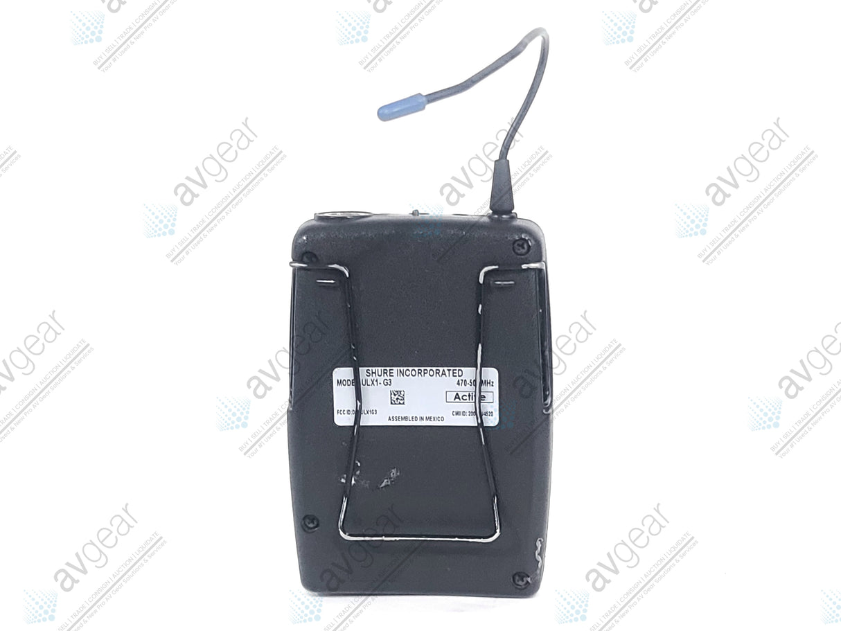 Shure ULXP4 Wireless Receiver Kit (G3: 470-506MHz) w/ Accessories in Pelican 1490 Case