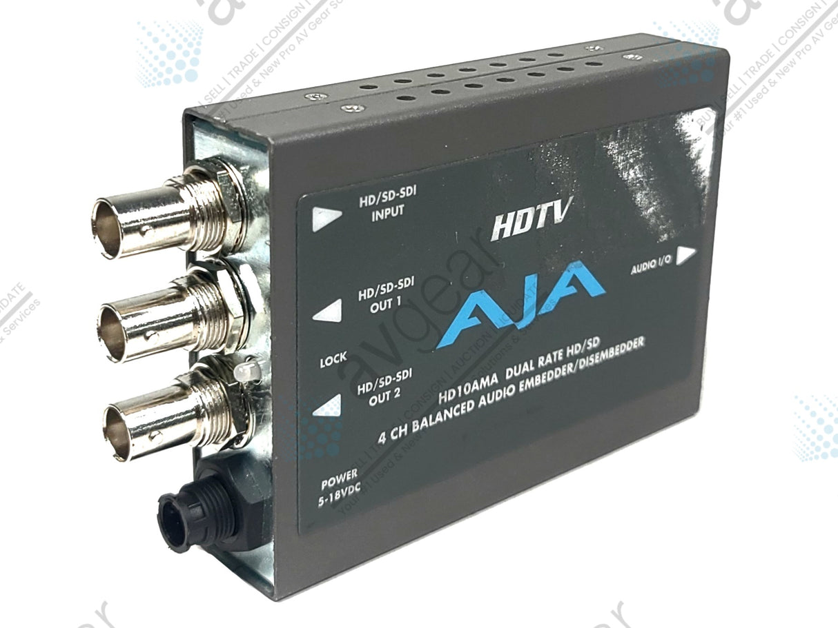 AJA HD10AMA HD/SD-SDI 4 Channel Analog Audio Embedder/Disembedder