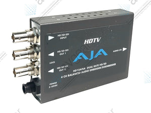 AJA HD10AMA HD/SD-SDI 4 Channel Analog Audio Embedder/Disembedder w/ Breakout Cable