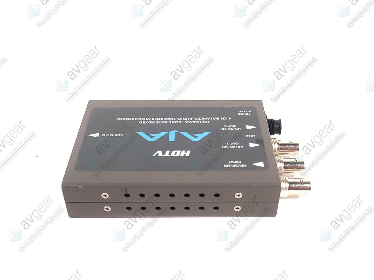 AJA HD10AMA HD/SD-SDI 4 Channel Analog Audio Embedder/Disembedder w/ Breakout Cable