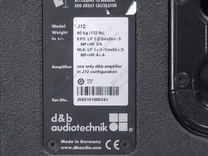 D&b Audiotechnik J12 3-Way Line Array Loudspeaker
