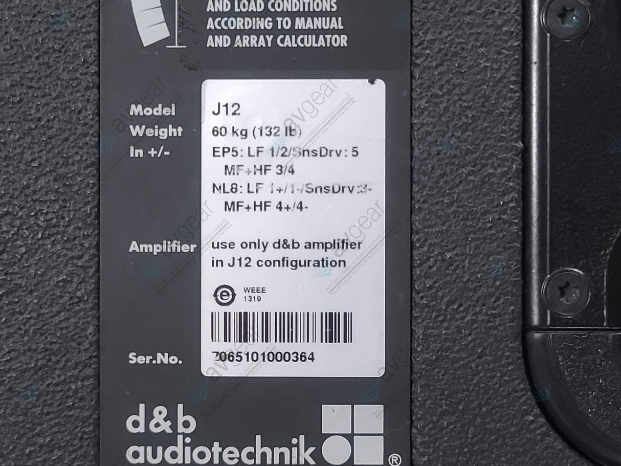 D&b Audiotechnik J12 3-Way Line Array Loudspeaker