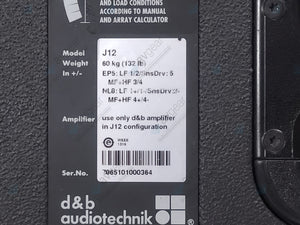D&b Audiotechnik J12 3-Way Line Array Loudspeaker