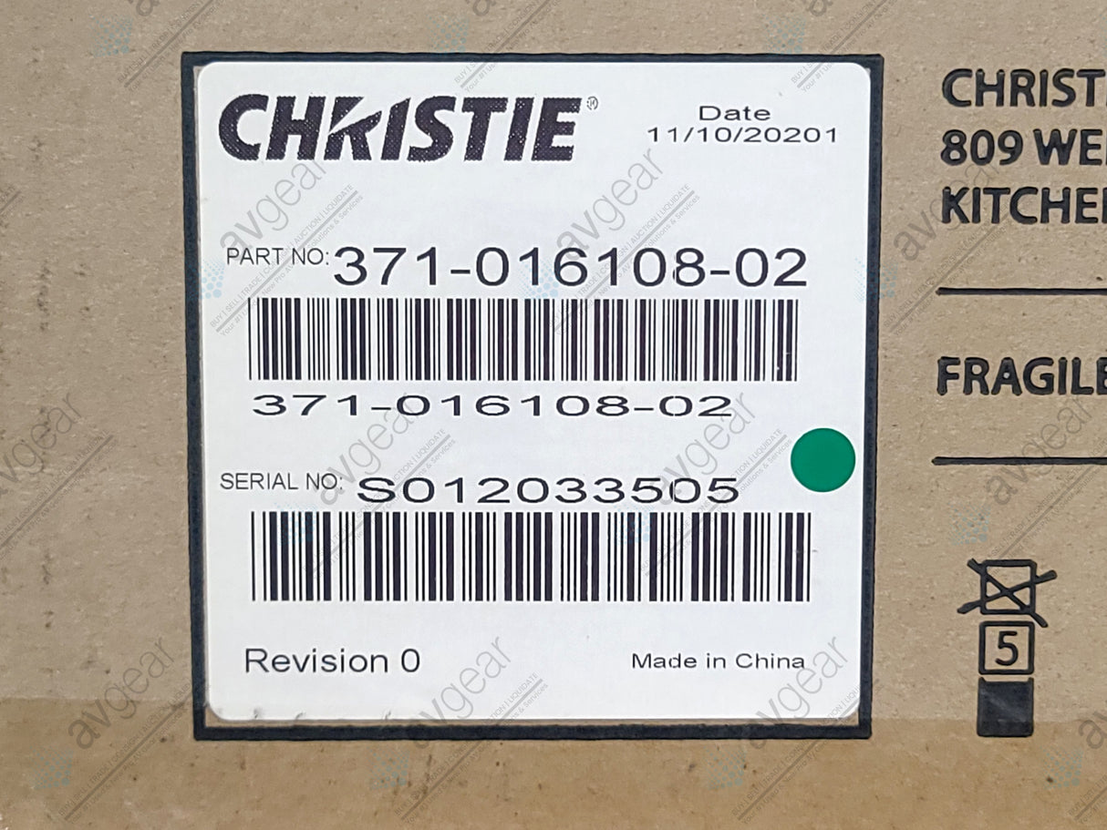 Christie 371-016108-02 D16WU-HS 1 DLP Laser Projector in Original Box [Manufacture Refurbished] [NO LENS]