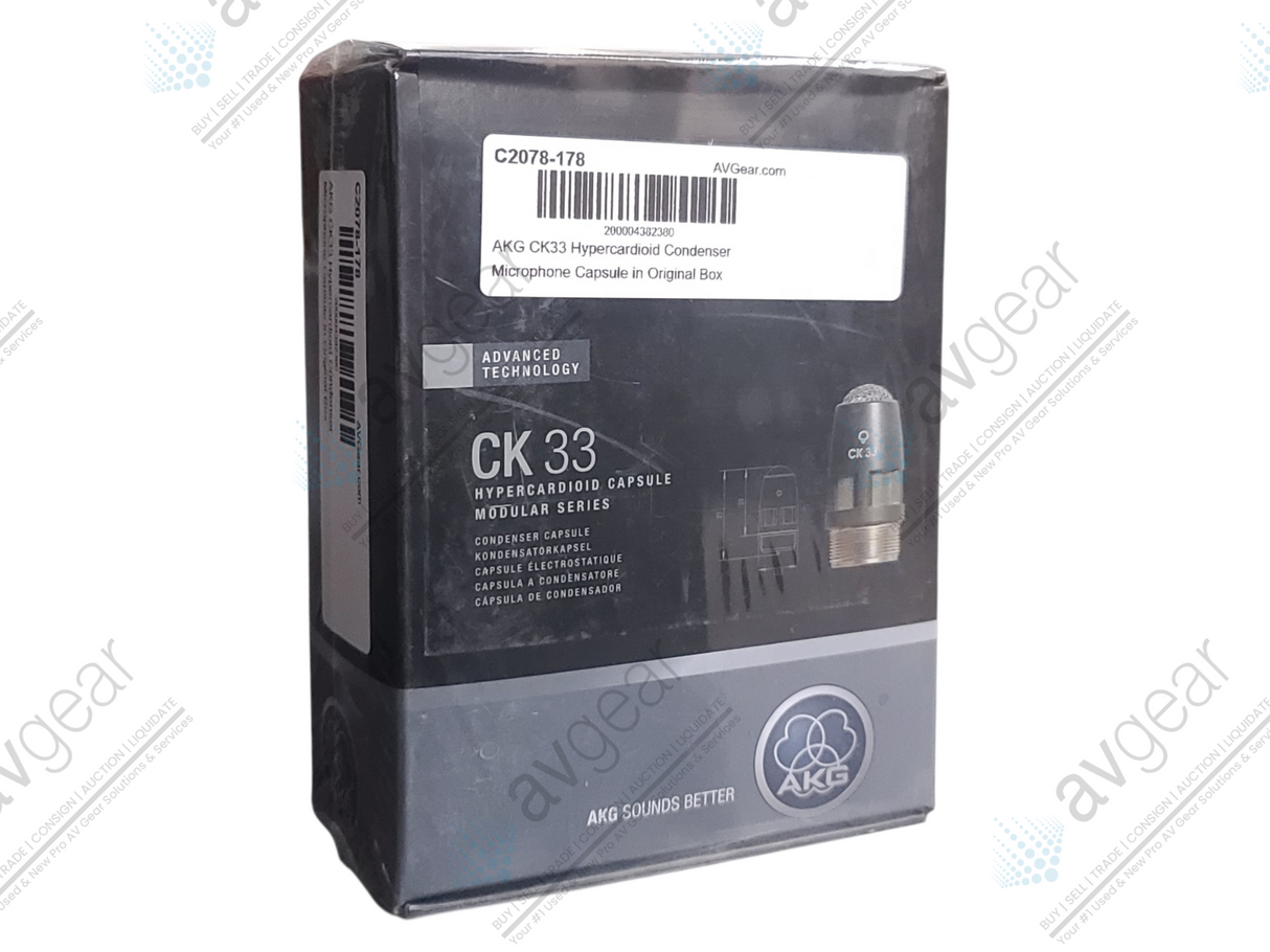 AKG CK33 Hypercardioid Condenser Microphone Capsule (NEW) in Original Box