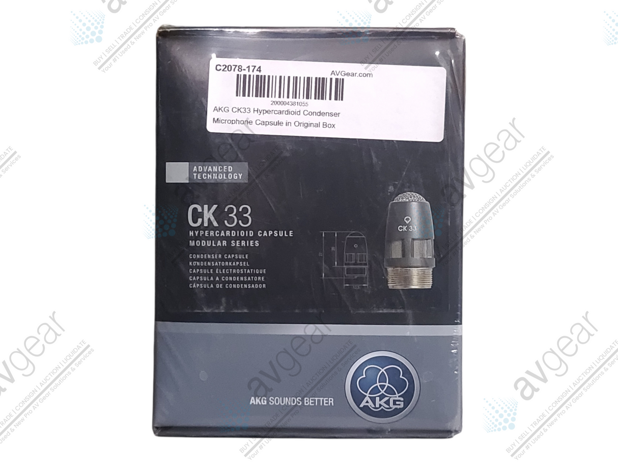 AKG CK33 Hypercardioid Condenser Microphone Capsule (NEW) in Original Box