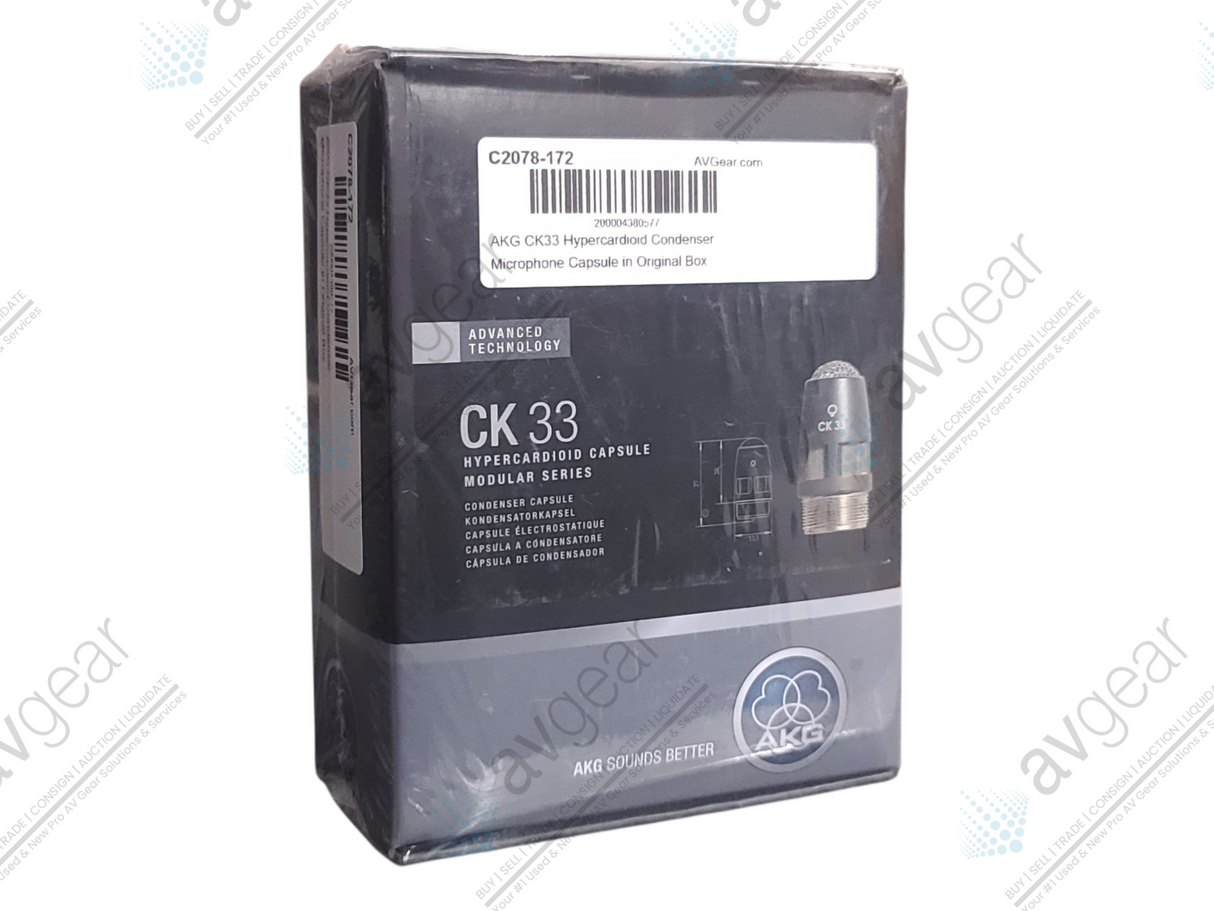 AKG CK33 Hypercardioid Condenser Microphone Capsule (NEW) in Original Box