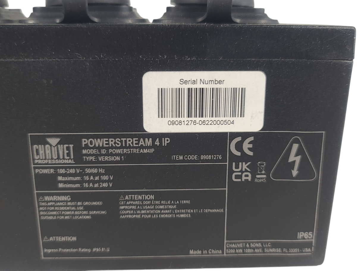 (2) Chauvet PowerStream 4 IP Power Splitters