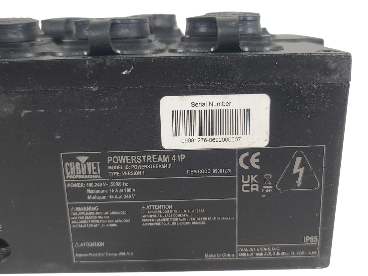 (2) Chauvet PowerStream 4 IP Power Splitters