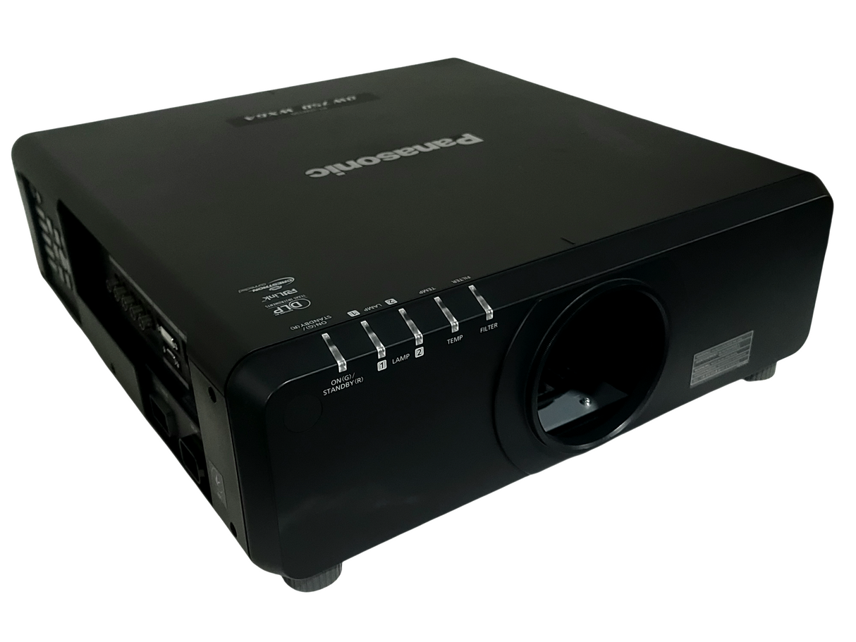 Panasonic PT-DW750LB 7,000 Lumens WXGA 1-Chip DLP (Lamp 1 1665 & Lamp 2 1666) [NO LENS] Projector in Wheeled Pull Behind Case
