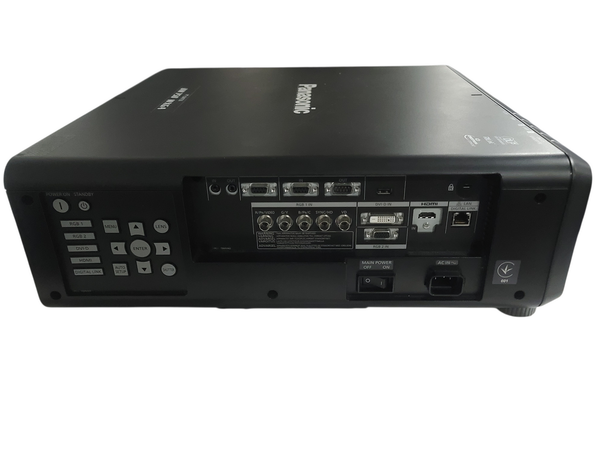 Panasonic PT-DW750LB 7,000 Lumens WXGA 1-Chip DLP (Lamp 1 1665 & Lamp 2 1666) [NO LENS] Projector in Wheeled Pull Behind Case