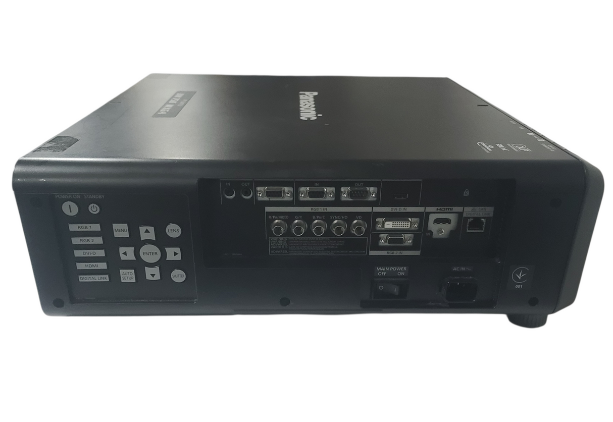 Panasonic PT-DW750LB 7,000 Lumens WXGA 1-Chip DLP (Lamp 1 2685 & Lamp 2 2675) [NO LENS] Projector in Wheeled Pull Behind Case