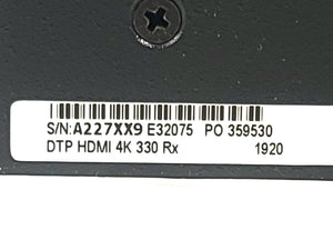Extron DTP HDMI 4k 330 Rx Receiver