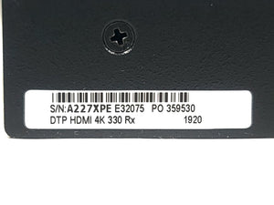 Extron DTP HDMI 4k 330 Rx Receiver