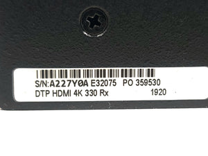 Extron DTP HDMI 4k 330 Rx Receiver