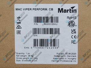 (New) Martin MAC Viper Performance (90233100HU)  High-output, 1000W Discharge Moving Light. (Manufacturer Warranty) In Cardboard Box