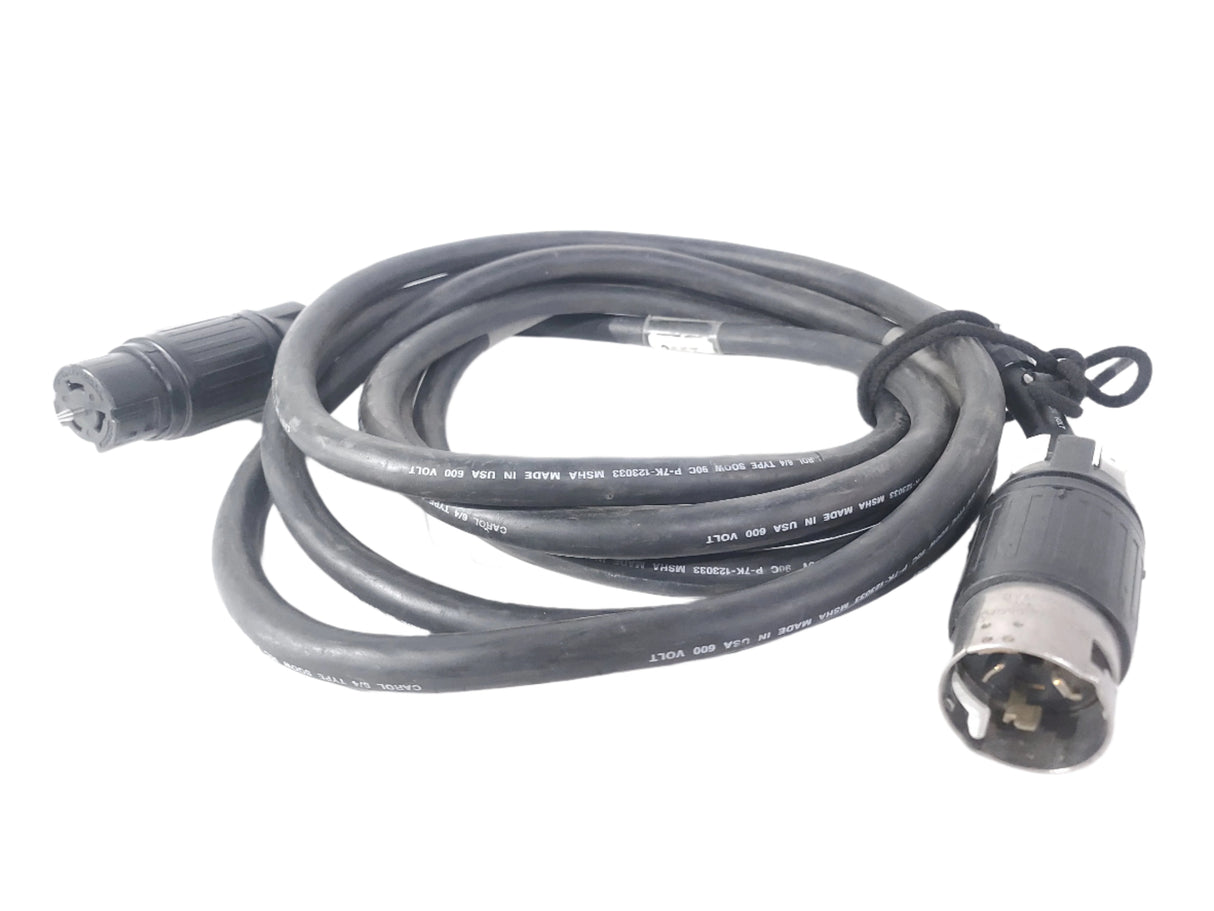 25' 600V Cable w/ Hubbell CS-6364C Twist-Lock Connector to Bare End Tails