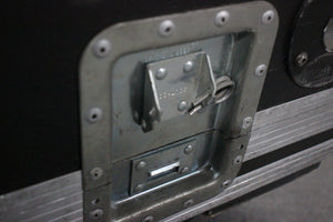 (2) MacPherson Monolith Bi-Amp Speakers w/ Rigging Hardware in Wheeled Road Case (For Parts)