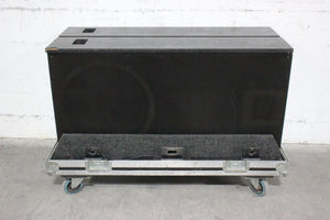 (2) MacPherson Monolith Bi-Amp Speakers w/ Rigging Hardware in Wheeled Road Case (For Parts)