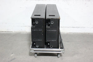 (2) MacPherson Monolith Bi-Amp Speakers w/ Rigging Hardware in Wheeled Road Case (For Parts)