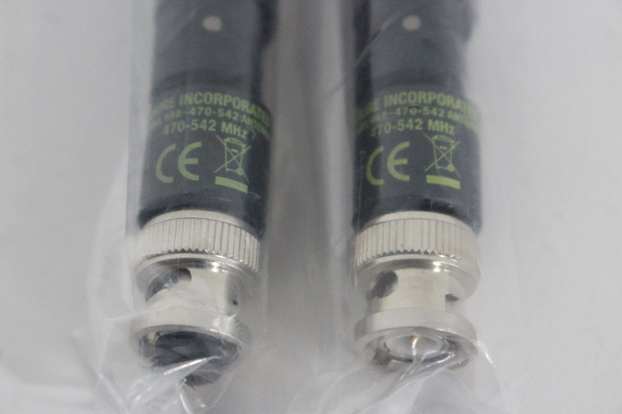 (2) Shure UA8-470-542 1/2 Wave Omnidirectional Receiver Antennas (470-542 MHz)