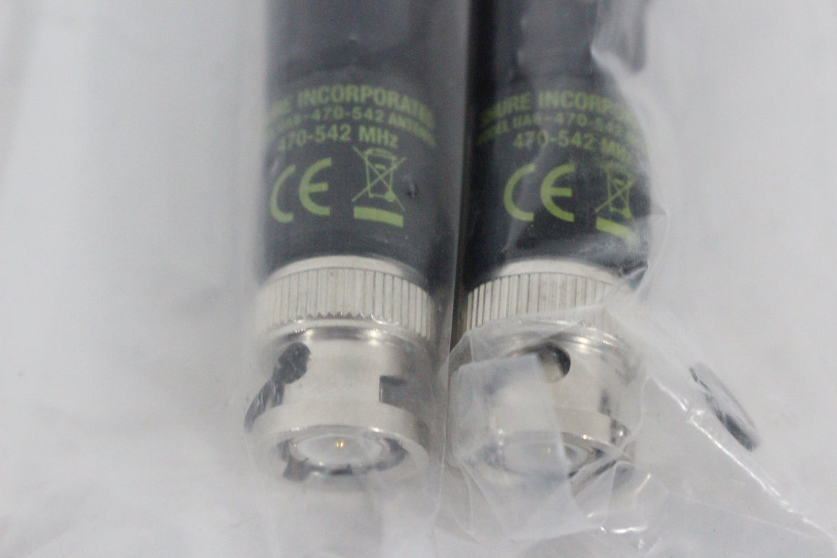 (2) Shure UA8-470-542 1/2 Wave Omnidirectional Receiver Antennas (470-542 MHz)