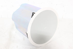 (2) Tannoy CMS 801DC BM Ceiling Monitor Loud Speakers w/ (2) Cut Out Templates