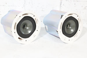(2) Tannoy CMS 801DC BM Ceiling Monitor Loud Speakers w/ (2) Grilles