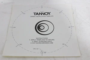 (2) Tannoy CMS 801DC BM Ceiling Monitor Loud Speakers w/ (2) Grilles, (2) Rails &amp; (2) Cut Out Templates