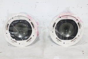 (2) Tannoy CMS 801DC BM Ceiling Monitor Loud Speakers w/ (2) Grilles, (2) Rails &amp; (2) Cut Out Templates