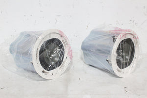 (2) Tannoy CMS 801DC BM Ceiling Monitor Loud Speakers w/ (2) Grilles, (2) Rails &amp; (2) Cut Out Templates