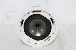 (2) Tannoy CMS 801DC BM Ceiling Monitor Loud Speakers w/ (2) Grilles, (2) Rails &amp; (2) Cut Out Templates