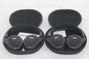 (2) Williams Sound WIR RX15-2 Dual-Channel Infrared Wireless Headphones (2.3 or 2.8 MHz) w/ (2) Vinyl Zipper Cases