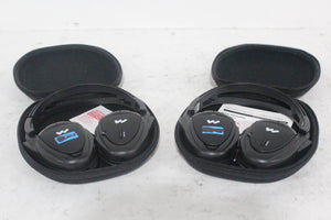 (2) Williams Sound WIR RX15-2 Dual-Channel Infrared Wireless Headphones (2.3 or 2.8 MHz) w/ (2) Vinyl Zipper Cases