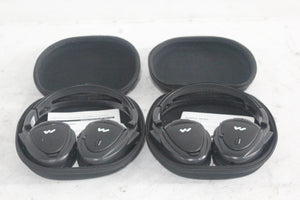 (2) Williams Sound WIR RX15-2 Dual-Channel Infrared Wireless Headphones (2.3 or 2.8 MHz) w/ (2) Vinyl Zipper Cases