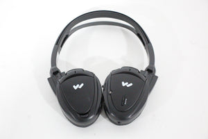(2) Williams Sound WIR RX15-2 Dual-Channel Infrared Wireless Headphones (2.3 or 2.8 MHz) w/ (2) Vinyl Zipper Cases