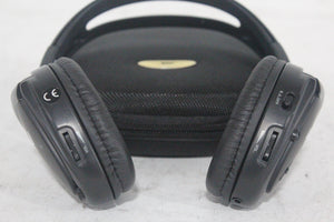 (2) Williams Sound WIR RX15-2 Dual-Channel Infrared Wireless Headphones (2.3 or 2.8 MHz) w/ (2) Vinyl Zipper Cases