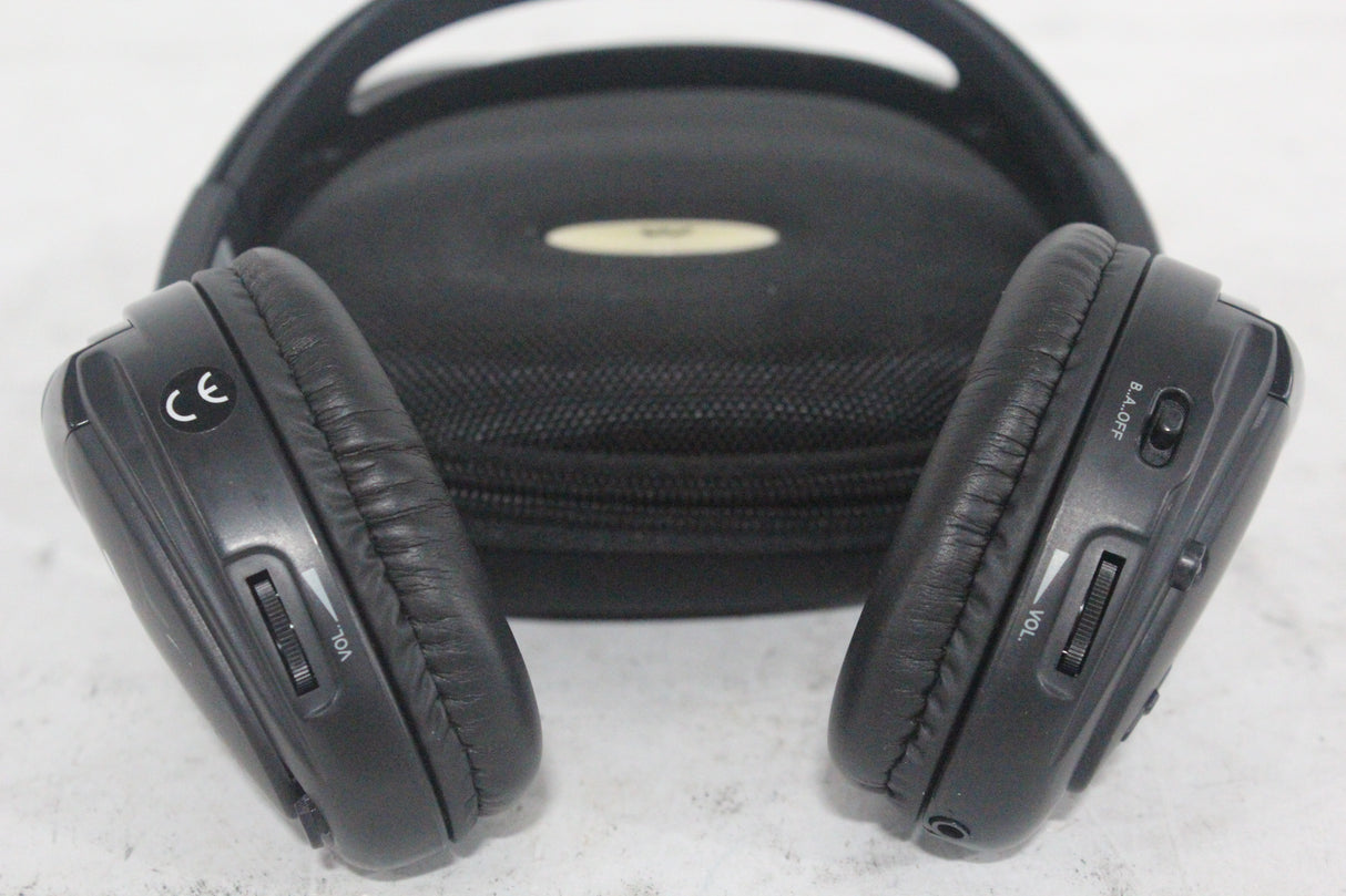 (2) Williams Sound WIR RX15-2 Dual-Channel Infrared Wireless Headphones (2.3 or 2.8 MHz) w/ (2) Vinyl Zipper Cases