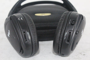 (2) Williams Sound WIR RX15-2 Dual-Channel Infrared Wireless Headphones (2.3 or 2.8 MHz) w/ (2) Vinyl Zipper Cases