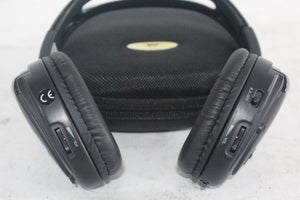 (2) Williams Sound WIR RX15-2 Dual-Channel Infrared Wireless Headphones (2.3 or 2.8 MHz) w/ (2) Vinyl Zipper Cases