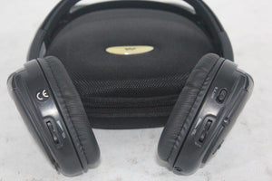 (2) Williams Sound WIR RX15-2 Dual-Channel Infrared Wireless Headphones (2.3 or 2.8 MHz) w/ (2) Vinyl Zipper Cases
